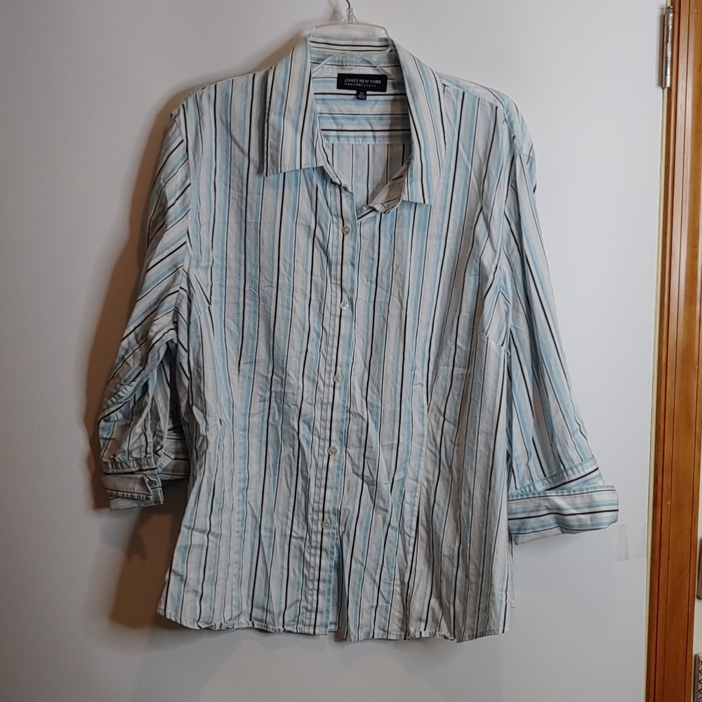 Jones New York Striped Top 3X PLUS SIZE